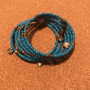 Turquoise coil bracelet